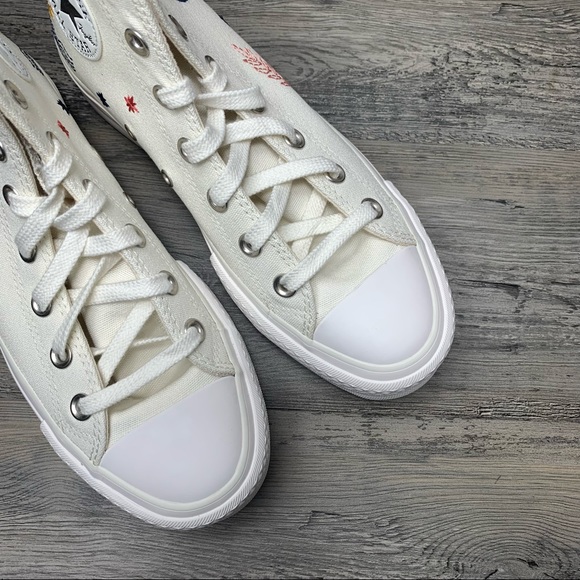 Women’s Converse Platform It’s Okay To Wander White Lift Multi Size - Picture 6 of 6